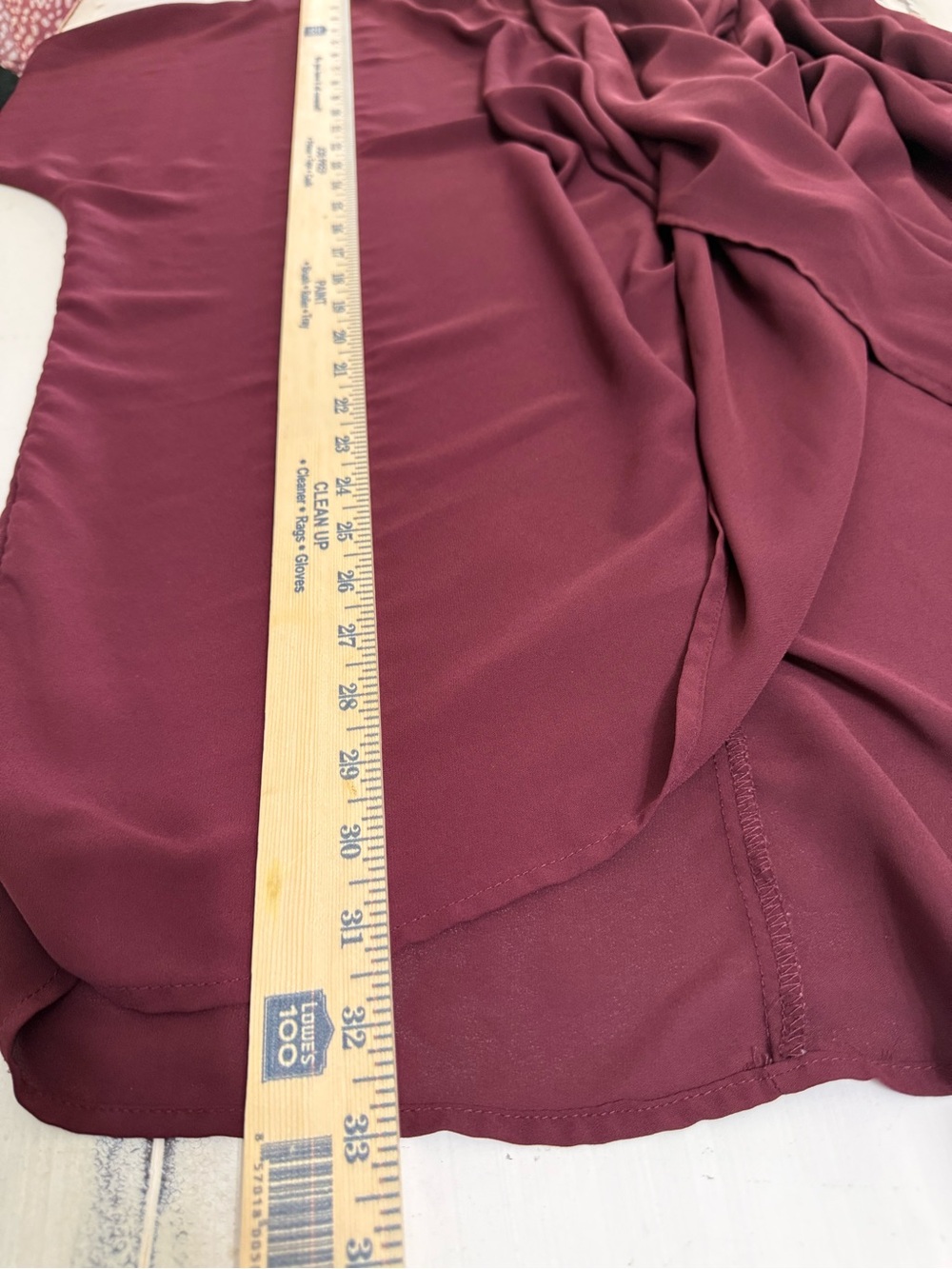 Cato Burgundy Oversized Draped Cowl Neck Boho Tunic Blouse M/L - Picture 9 of 12